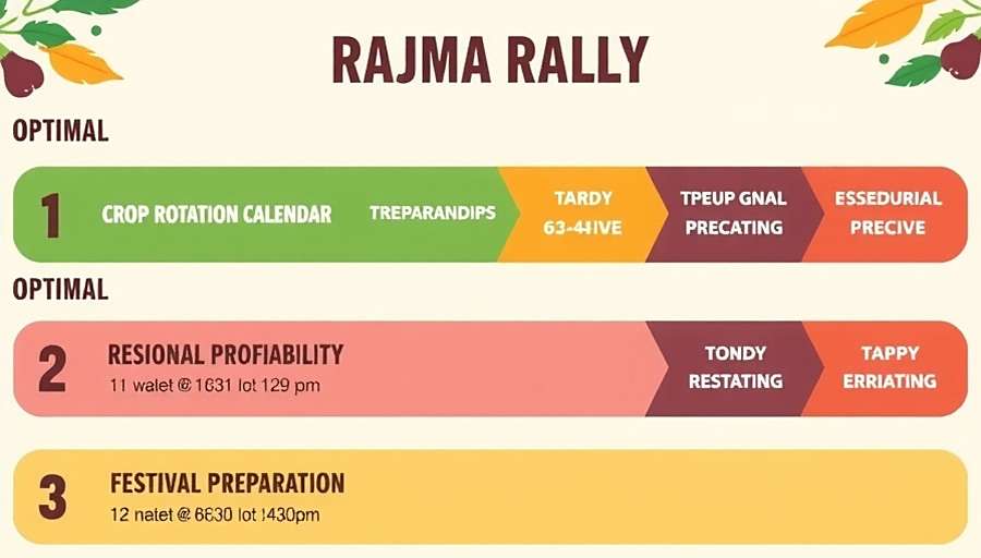 Rajma Rally Player Strategies Rajma Rally strategy guide showing optimal crop rotation calendar, regional recipe profitability, and festival preparation timeline